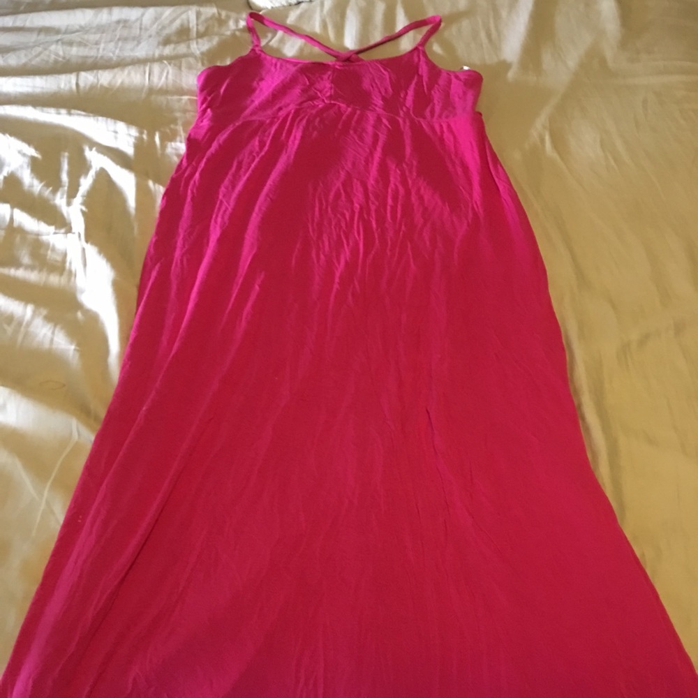 Old navy magenta springy maxi dress